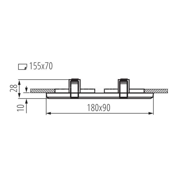 Размеры товара Kanlux 19362 Morta CT-DSL250-SR, габариты