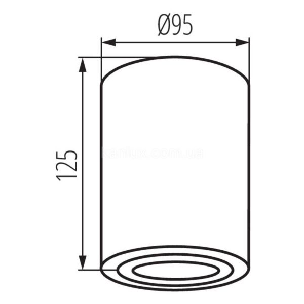 Размеры товара Kanlux 22550 Bord DLP-50-AL, габариты
