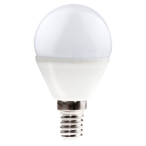 Лампа світлодіодна Kanlux 23422 потужністю 6.5W. Типорозмір — G45 з цоколем E14, температура кольору — 3000K
