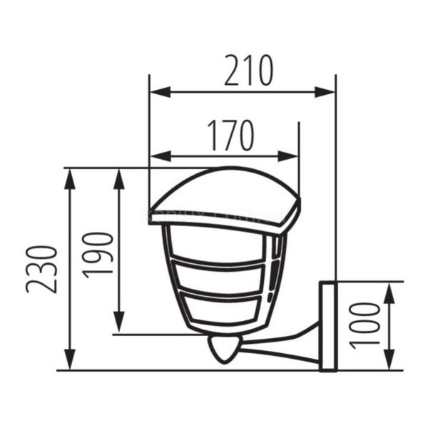 Размеры товара Kanlux 23580 Rila 23L-UP, габариты