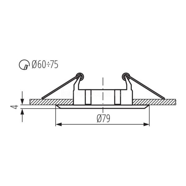 Размеры товара Kanlux 2795 Vidi CTC-5514-AN, габариты