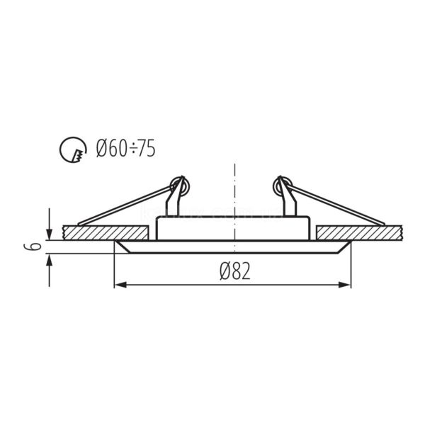 Размеры товара Kanlux 2823 Horn CTC-3114-PG/N, габариты