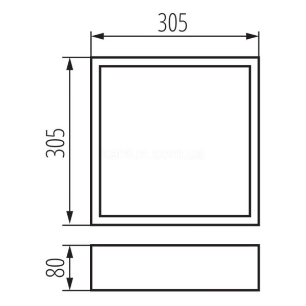 Размеры товара Kanlux 29050 Mersa 300-B/M, габариты