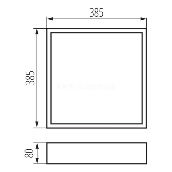 Размеры товара Kanlux 29051 Mersa 380-B/M, габариты
