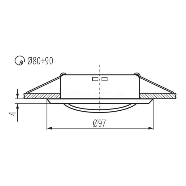 Размеры товара Kanlux 330 Argus CT-2115-BR/M, габариты
