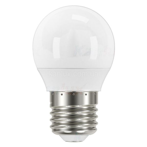 Лампа світлодіодна Kanlux 33737 потужністю 4.2W з серії IQ-LED. Типорозмір — G45 з цоколем E27, температура кольору — 2700K