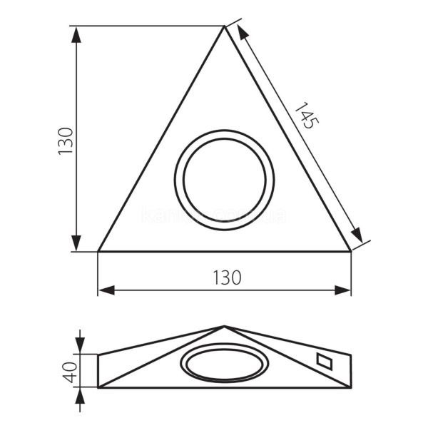 Размеры товара Kanlux 4389 Zepo LFD-T02/S-BR/M, габариты